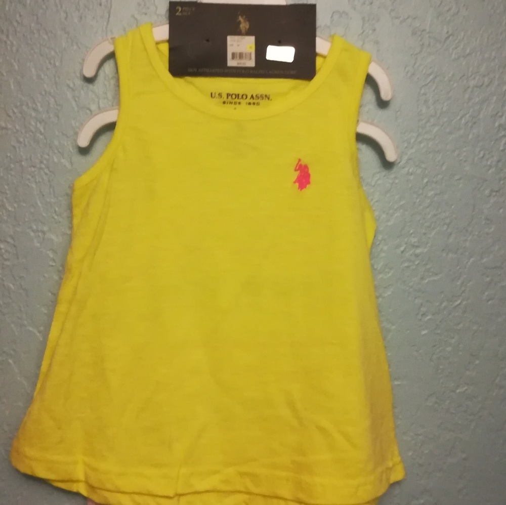 NWT U.S. Polo 2pc Set Girls Sz 5/6 Summer Tanks